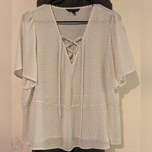 White Polka Dot Blouse